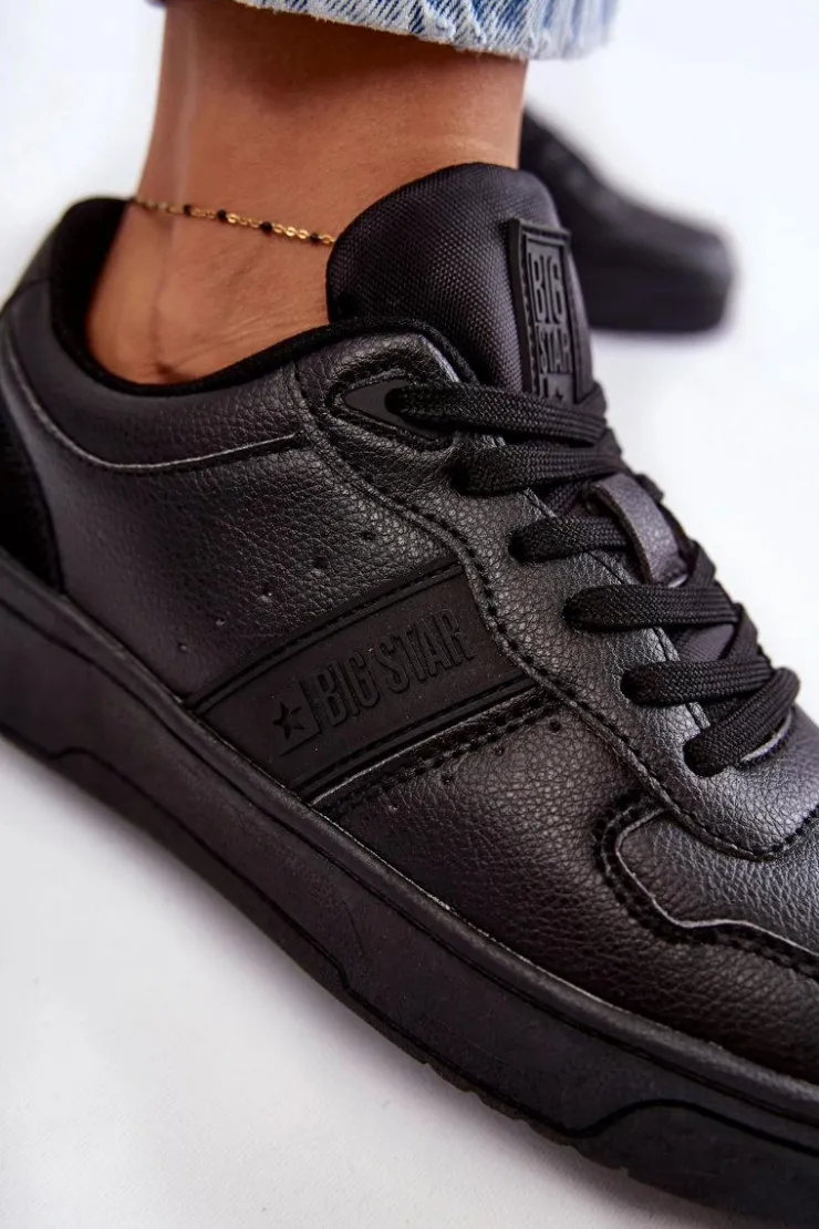 Damskie Big Star Shoes Niskie Buty Sportowe Memory Foam System Big Star KK274258 Czarne