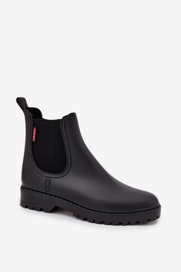 Clearance Boto Niskie Kalosze Damskie Matowe Czarne Birella Czarny