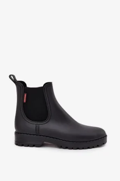 Clearance Boto Niskie Kalosze Damskie Matowe Czarne Birella Czarny