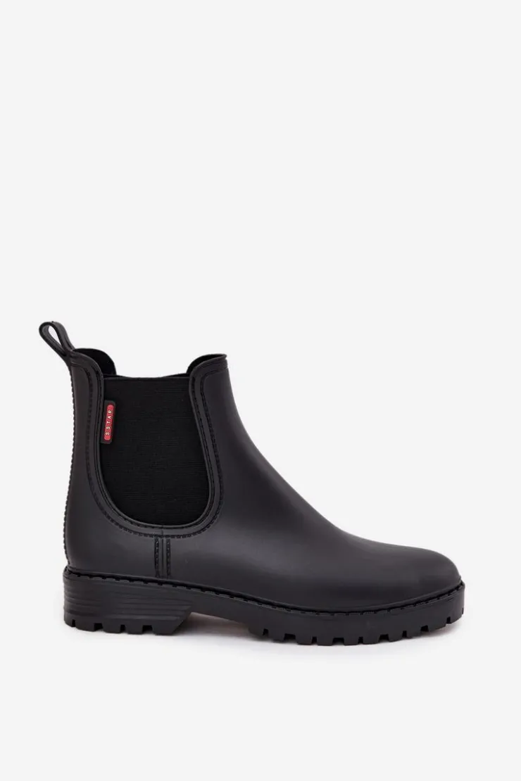 Clearance Boto Niskie Kalosze Damskie Matowe Czarne Birella Czarny