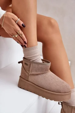 Hot Big Star Shoes Niskie Śniegowce Na Platformie Big Star OO274A100 Beżowe Beżowy