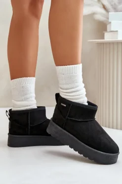 Online Big Star Shoes Niskie Śniegowce Na Platformie Big Star OO274A099 Czarne Czarny