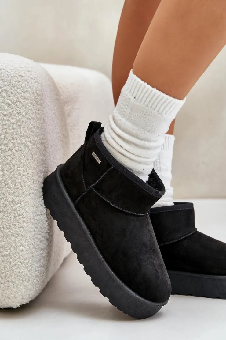 Online Big Star Shoes Niskie Śniegowce Na Platformie Big Star OO274A099 Czarne Czarny