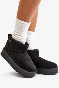 Online Big Star Shoes Niskie Śniegowce Na Platformie Big Star OO274A099 Czarne Czarny