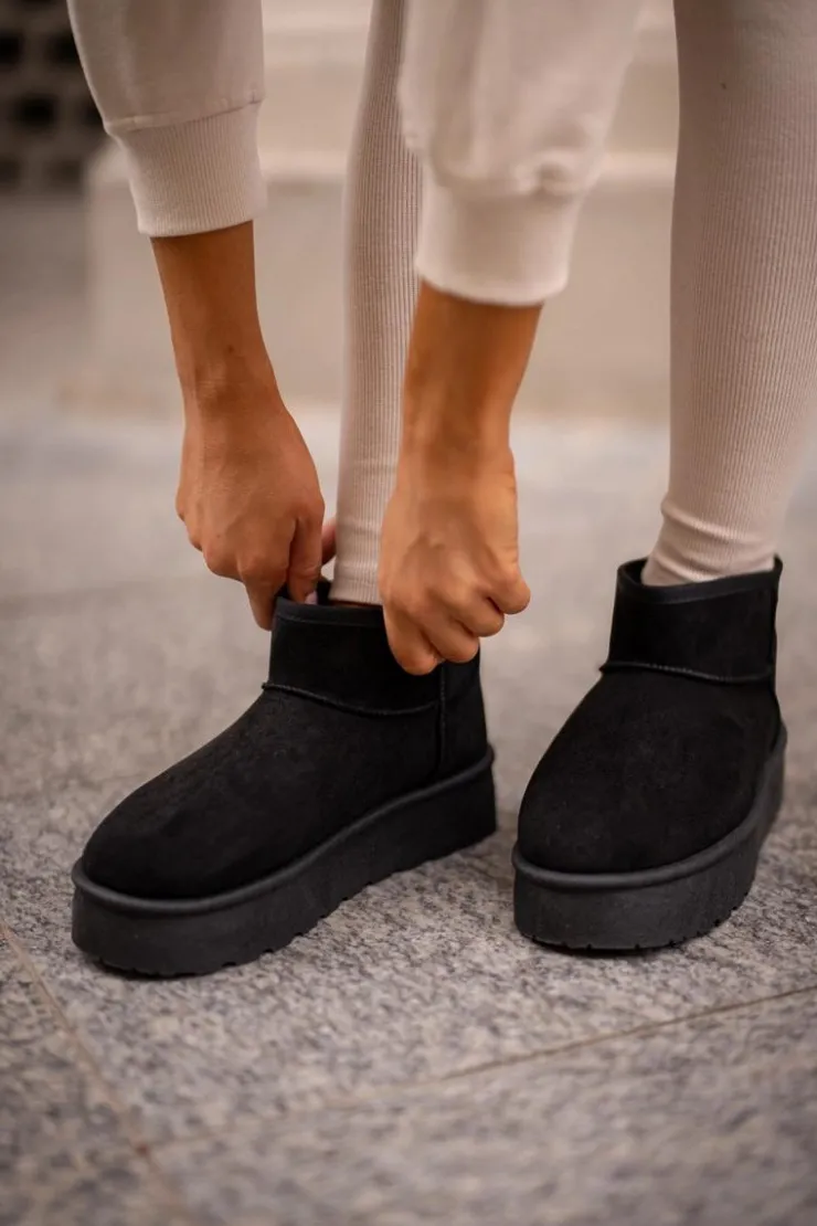 Online Big Star Shoes Niskie Śniegowce Na Platformie Big Star OO274A099 Czarne Czarny