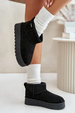 Online Big Star Shoes Niskie Śniegowce Na Platformie Big Star OO274A099 Czarne Czarny