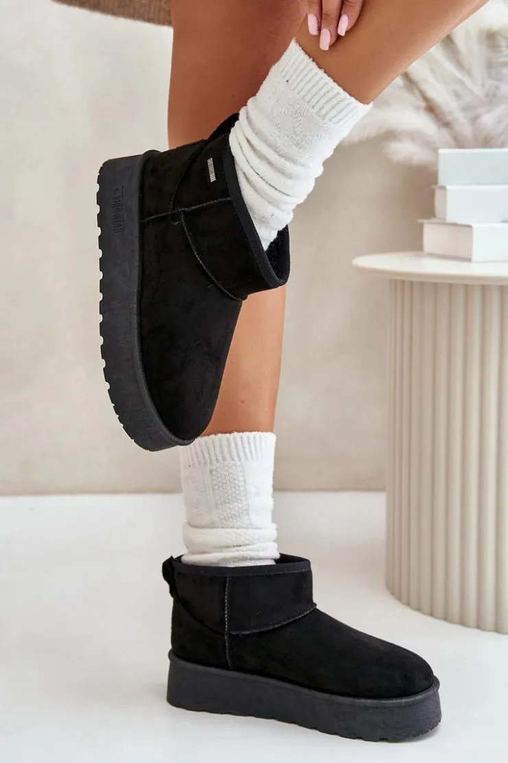 Online Big Star Shoes Niskie Śniegowce Na Platformie Big Star OO274A099 Czarne Czarny