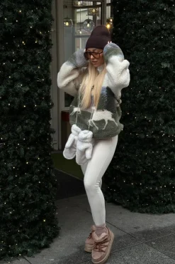 D.Franklin Śniegowce Damskie*Niskie Śniegowce Na Platformie Z Futerkiem DFSH370011 Brązowe Brązowy