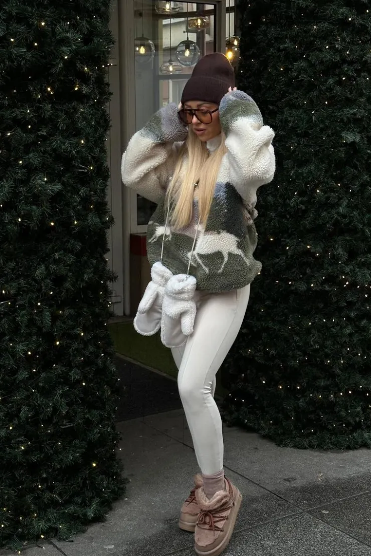 D.Franklin Śniegowce Damskie*Niskie Śniegowce Na Platformie Z Futerkiem DFSH370011 Brązowe Brązowy