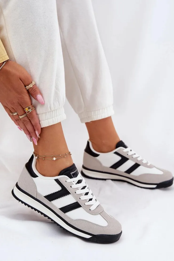 Boto Sneakersy Damskie*Niskie Sneakersy Damskie Białe Rulaana