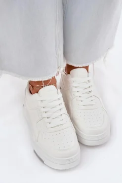 Damskie Big Star Shoes Niskie Sneakersy Damskie Big Star RR274A310 HI-POLY SYSTEM Białe