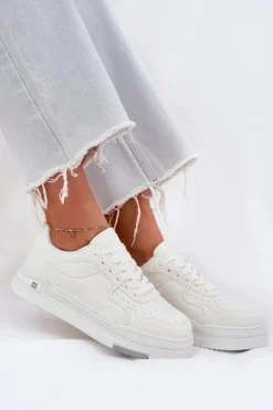 Damskie Big Star Shoes Niskie Sneakersy Damskie Big Star RR274A310 HI-POLY SYSTEM Białe