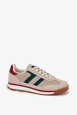 Sale Boto Niskie Sneakersy Damskie Ciemnobeżowe Rulaana