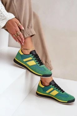 Boto Trampki Damskie Niskie|Sneakersy Damskie*Niskie Sneakersy Trampki Damskie Zielone Sellira