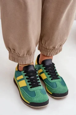 Boto Trampki Damskie Niskie|Sneakersy Damskie*Niskie Sneakersy Trampki Damskie Zielone Sellira