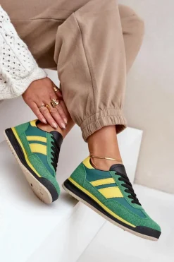 Boto Trampki Damskie Niskie|Sneakersy Damskie*Niskie Sneakersy Trampki Damskie Zielone Sellira