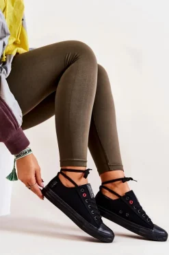 Damskie Big Star Shoes Niskie Tenisówki Big Star JJ274003 Czarne