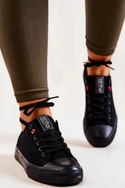 Damskie Big Star Shoes Niskie Tenisówki Big Star JJ274003 Czarne