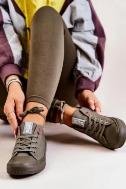 Best Big Star Shoes Niskie Tenisówki Big Star JJ274004 Khaki