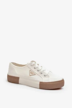 Clearance Boto Niskie Trampki Damskie Białe Enalae