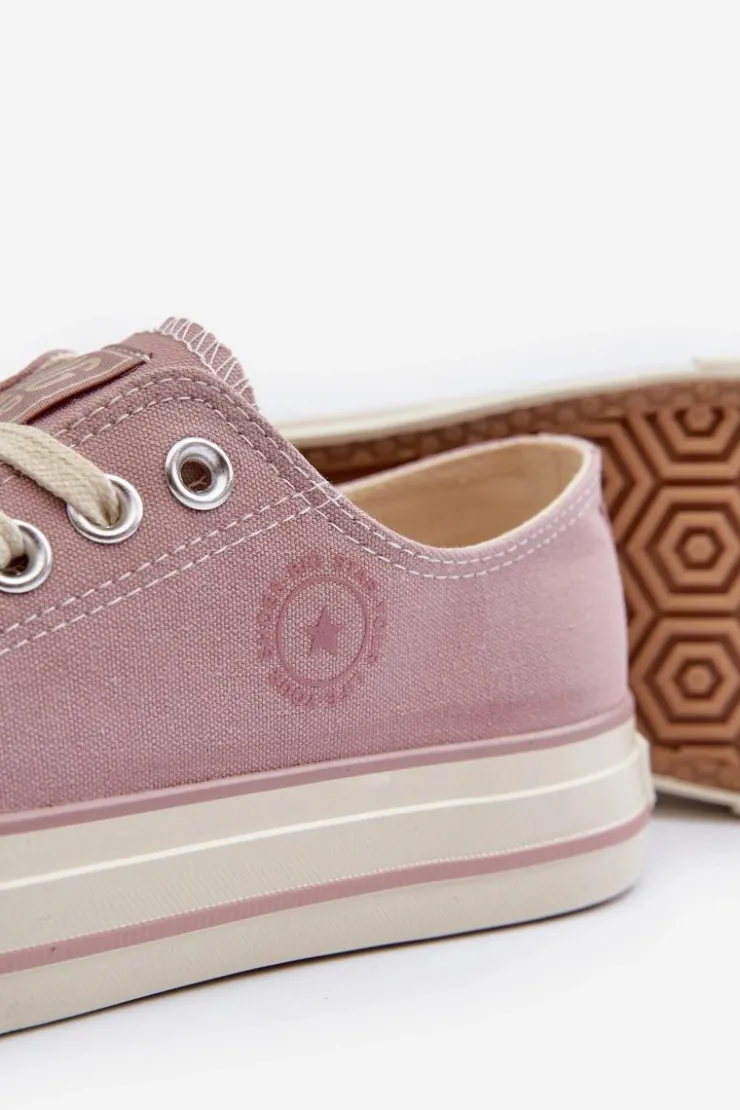 Big Star Shoes Trampki Damskie Big Star|Trampki Damskie Niskie*Niskie Trampki Damskie Big Star NN274270 Różowe Różowy