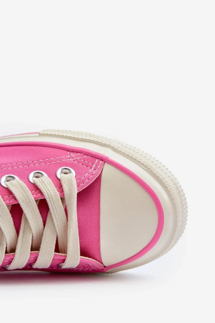 Clearance Big Star Shoes Niskie Trampki Damskie Big Star NN274271 Różowe Różowy