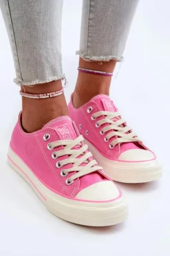 Clearance Big Star Shoes Niskie Trampki Damskie Big Star NN274271 Różowe Różowy