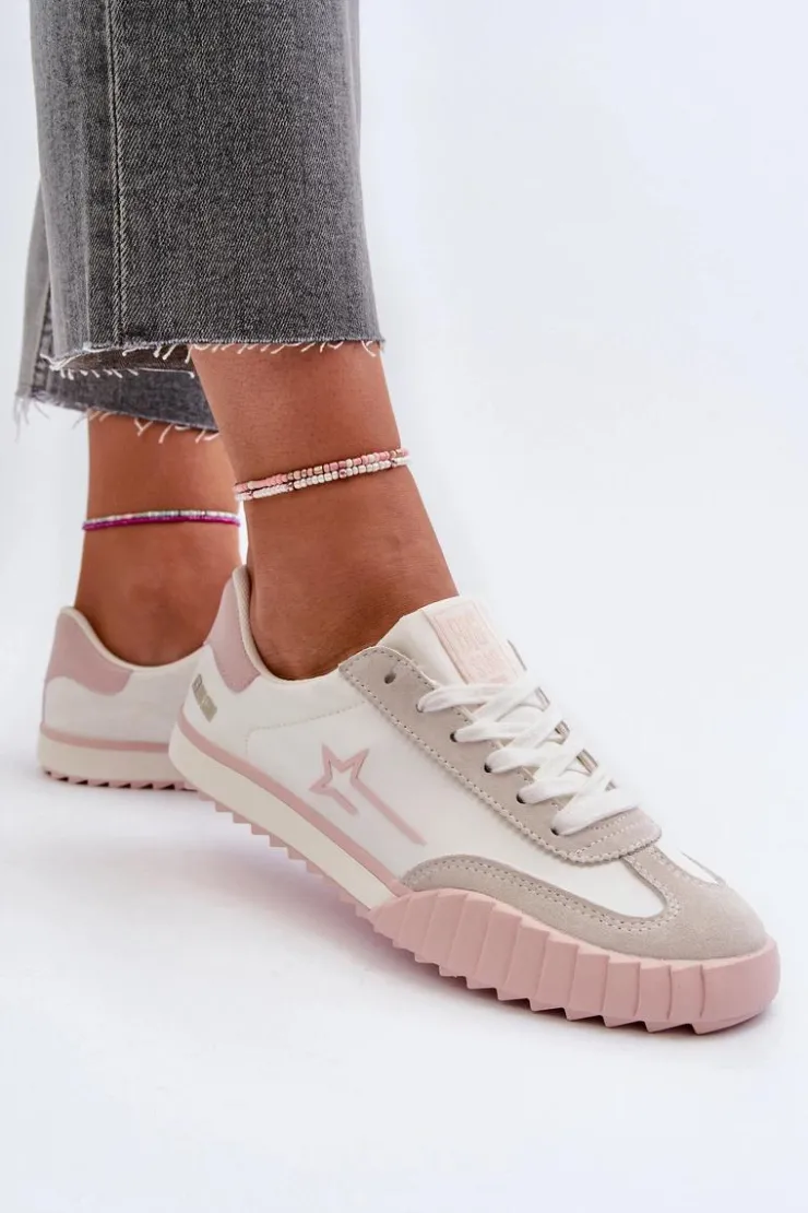 Damskie Big Star Shoes Niskie Trampki Damskie Big Star NN274868 Różowe