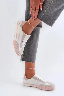 Damskie Big Star Shoes Niskie Trampki Damskie Big Star NN274868 Różowe