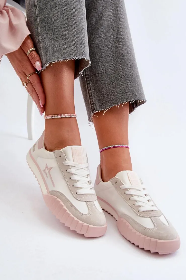 Damskie Big Star Shoes Niskie Trampki Damskie Big Star NN274868 Różowe