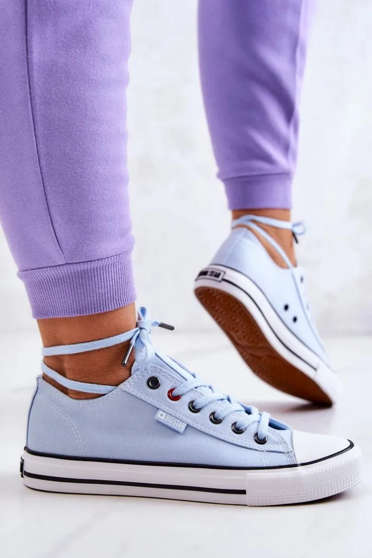 New Big Star Shoes Niskie Trampki Damskie Big Star JJ274A004 Niebieskie