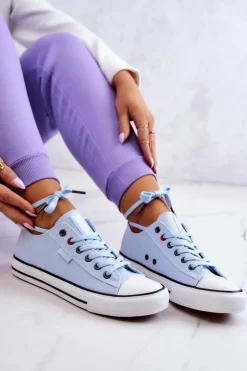 New Big Star Shoes Niskie Trampki Damskie Big Star JJ274A004 Niebieskie