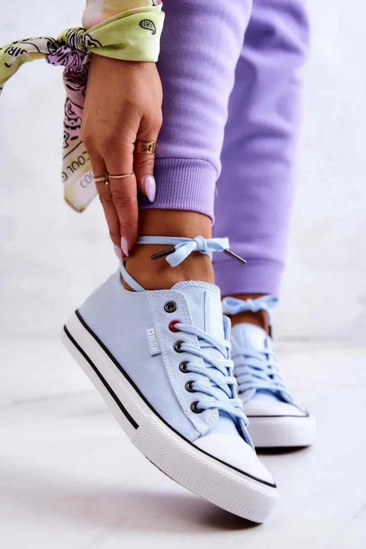 New Big Star Shoes Niskie Trampki Damskie Big Star JJ274A004 Niebieskie