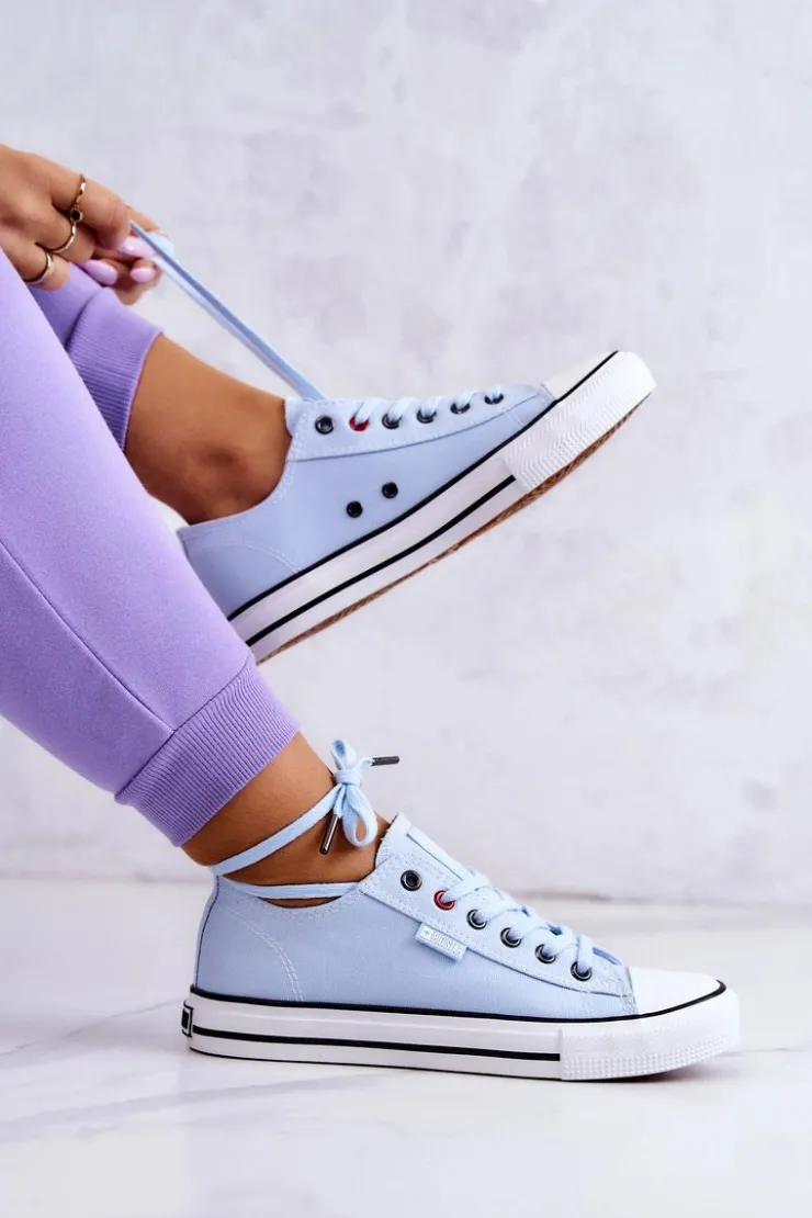 New Big Star Shoes Niskie Trampki Damskie Big Star JJ274A004 Niebieskie