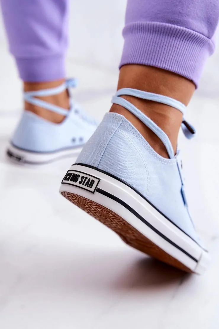 New Big Star Shoes Niskie Trampki Damskie Big Star JJ274A004 Niebieskie
