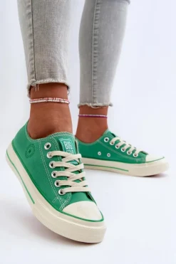 Damskie Big Star Shoes Niskie Trampki Damskie Big Star NN274268 Zielone