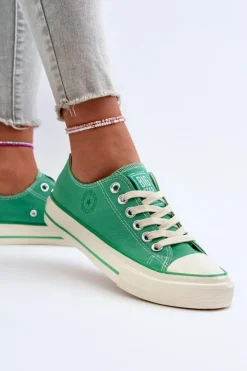 Damskie Big Star Shoes Niskie Trampki Damskie Big Star NN274268 Zielone