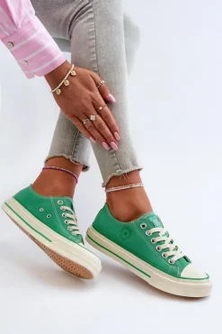 Damskie Big Star Shoes Niskie Trampki Damskie Big Star NN274268 Zielone