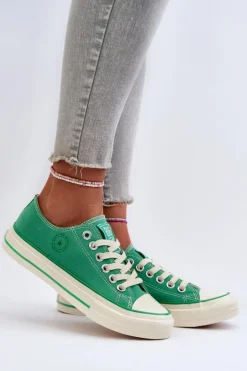 Damskie Big Star Shoes Niskie Trampki Damskie Big Star NN274268 Zielone