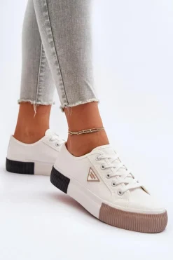 Online Boto Niskie Trampki Damskie Białe Enalae