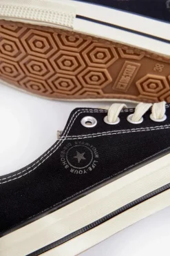 Clearance Big Star Shoes Niskie Trampki Damskie Big Star NN274269 Czarne Czarny