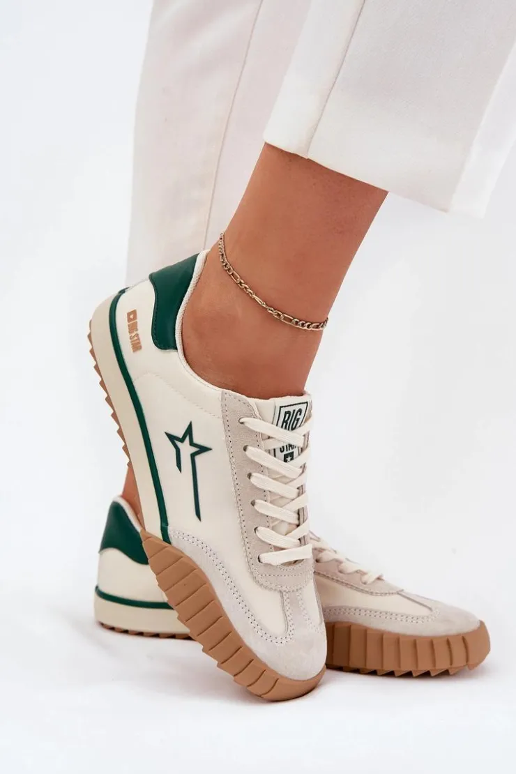 Big Star Shoes Trampki Damskie Big Star|Trampki Damskie Niskie*Niskie Trampki Damskie Big Star NN274867 Beżowe