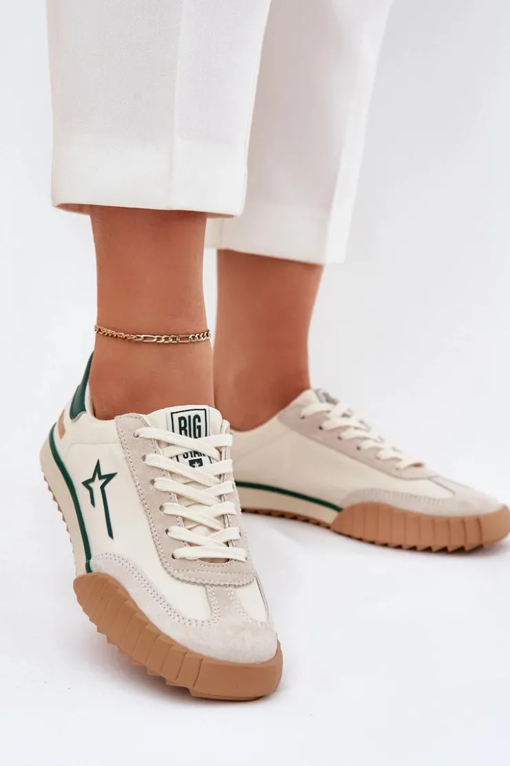 Big Star Shoes Trampki Damskie Big Star|Trampki Damskie Niskie*Niskie Trampki Damskie Big Star NN274867 Beżowe