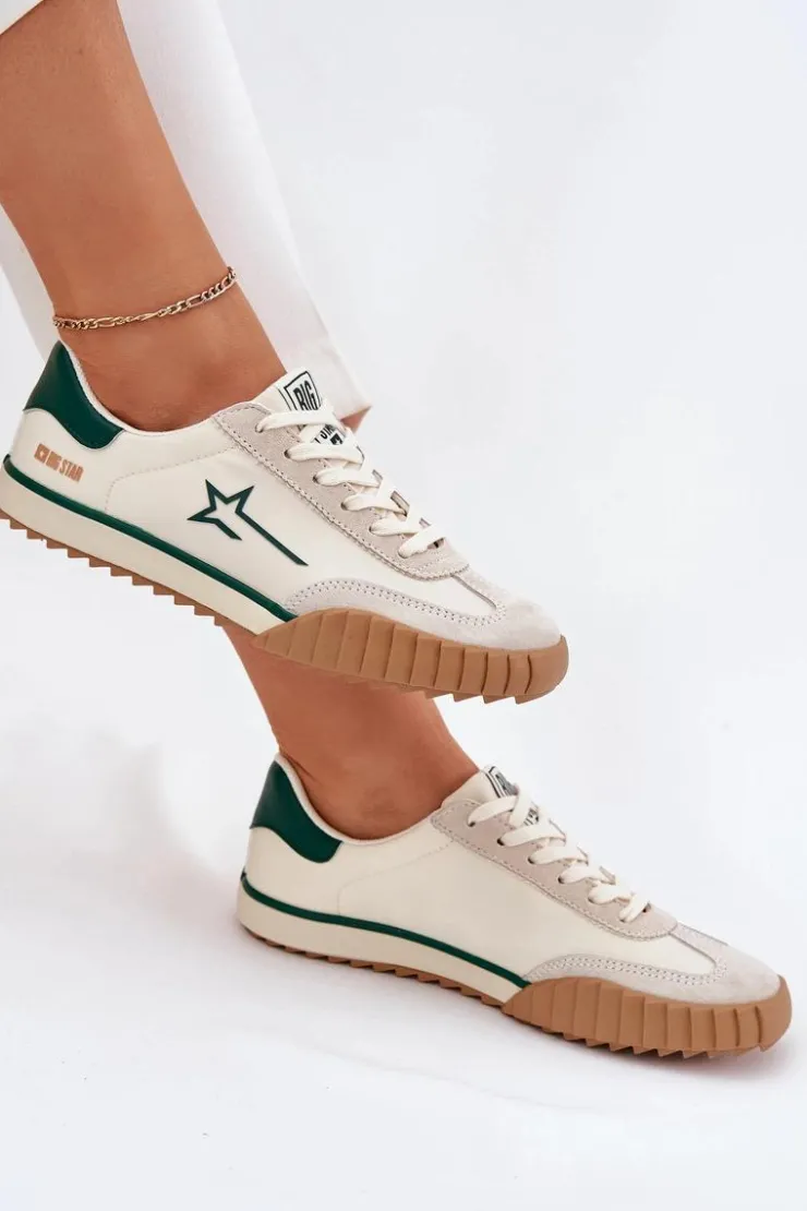 Big Star Shoes Trampki Damskie Big Star|Trampki Damskie Niskie*Niskie Trampki Damskie Big Star NN274867 Beżowe