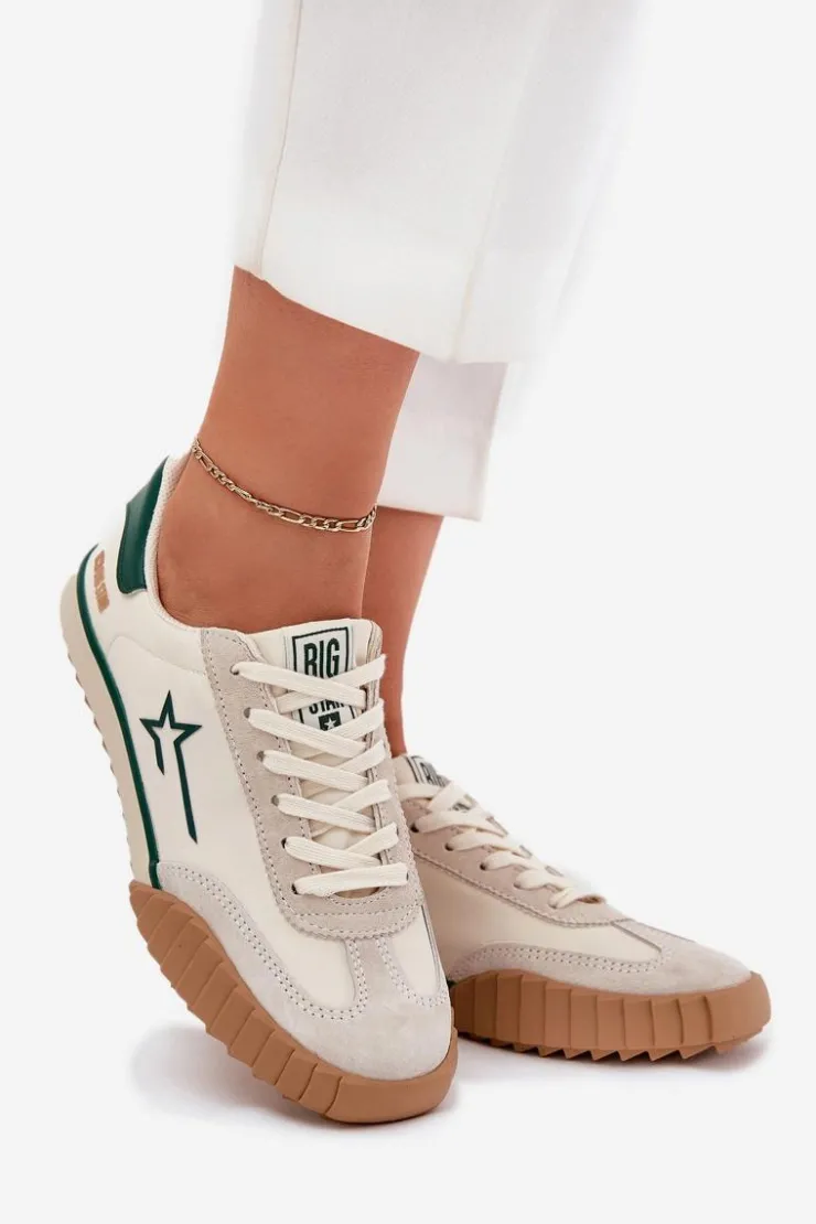 Big Star Shoes Trampki Damskie Big Star|Trampki Damskie Niskie*Niskie Trampki Damskie Big Star NN274867 Beżowe