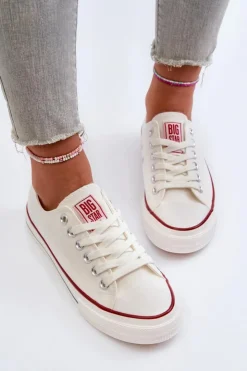 Big Star Shoes Trampki Damskie Big Star|Trampki Damskie Niskie*Niskie Trampki Damskie Big Star NN274274 Białe Biały