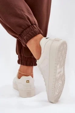 Damskie Big Star Shoes Niskie Trampki Damskie Z Eko Skóry Big Star NN274578 Beżowe