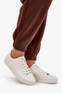 Damskie Big Star Shoes Niskie Trampki Damskie Z Eko Skóry Big Star NN274578 Beżowe