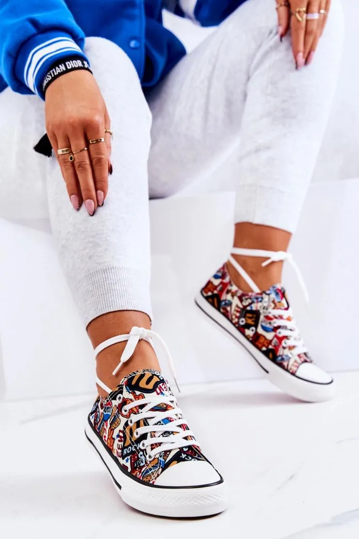 Best Boto Niskie Trampki Logowane Multikolor Desiree