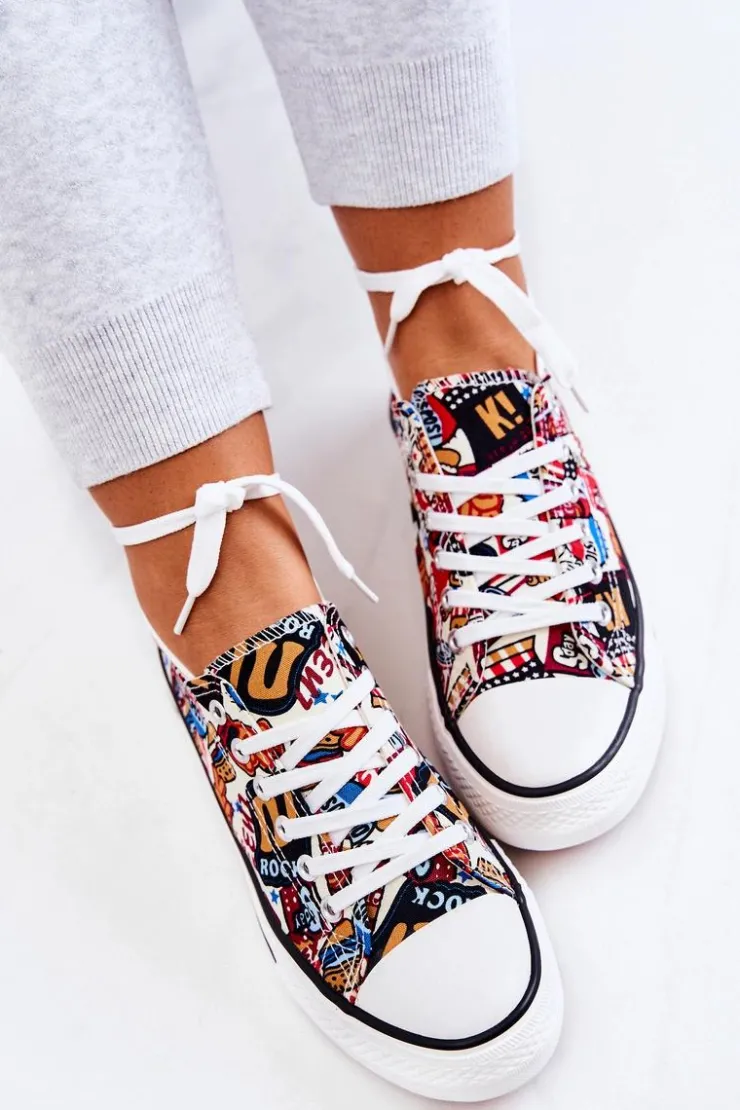 Best Boto Niskie Trampki Logowane Multikolor Desiree